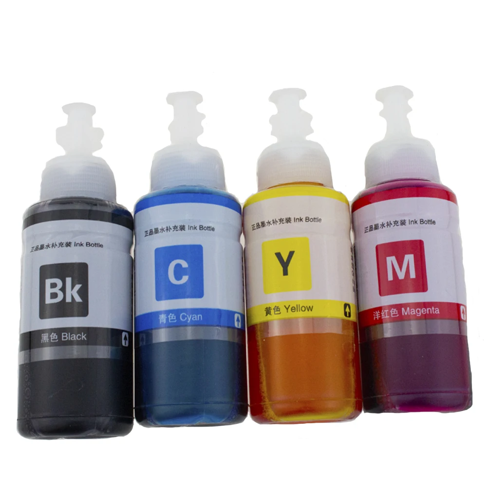 4 цвета на основе красителя пополнения чернил комплект для Epson L100 L110 L120 L132 L210 L222 L300