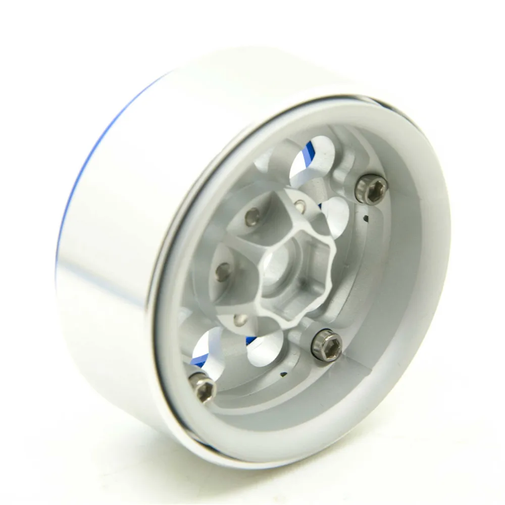 AXSPEED 4 шт./лот синего и серебряного сплава 1 9 дюймов бисером колеса для осевой SCX10 D90