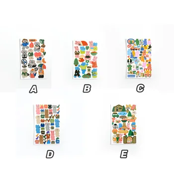 Mohamm 1Pc Animal Friends Series Stickers Decoration Scrapbooking Paper Creative Stationary School Supplies 2