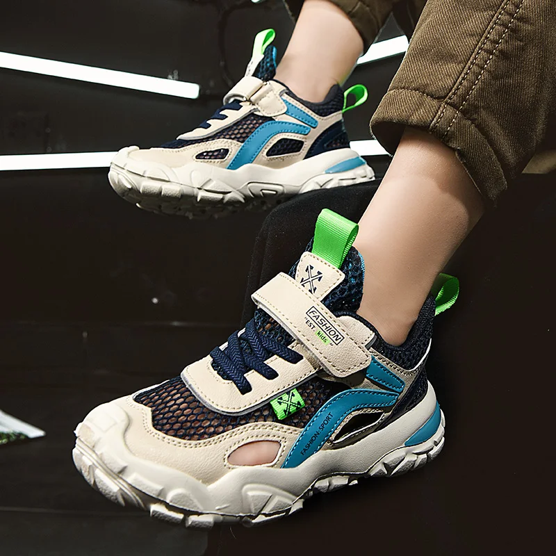 Детская спортивная обувь Новинка лета 2021 дышащие сетчатые кроссовки для