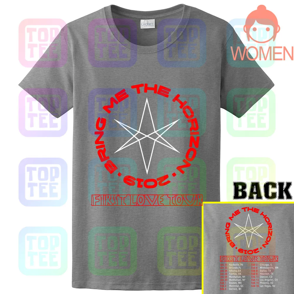 Women Grey Редкие товары Bring Me the Horizon First Love tour футболка S-3XL - Цвет: Women Grey