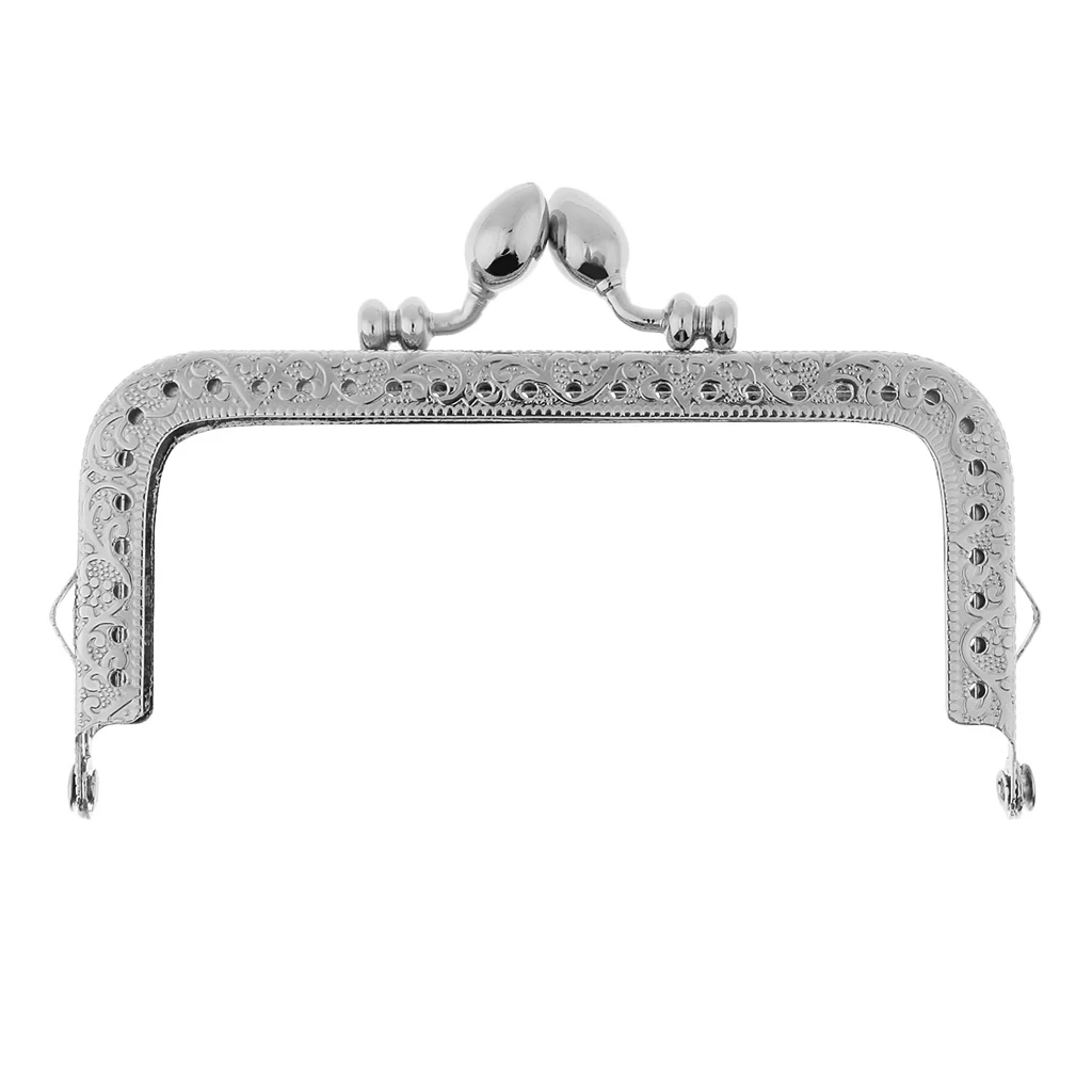 Серебряная металлическая квадратная рамка в стиле ретро кошелек сумка для монет