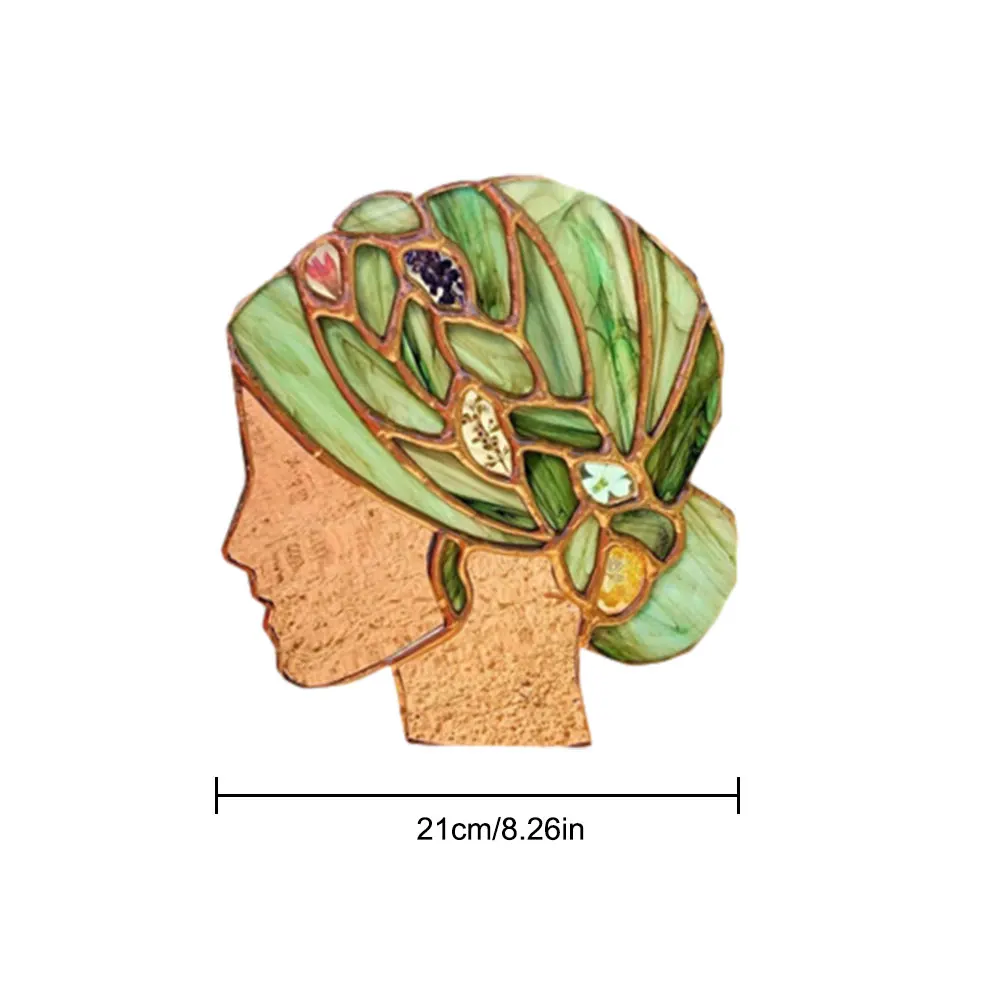 

Home Decor Mother Earth Ornament Colorful Outdoor Garden Window Hanging Courtyard Mothers Day Stained Gift 21cm Bedroom Pendant