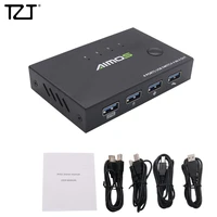 tzt 4 port usb kvm switch 4 in 4 out w usb cables for keyboard u disk printer scanner am uk404