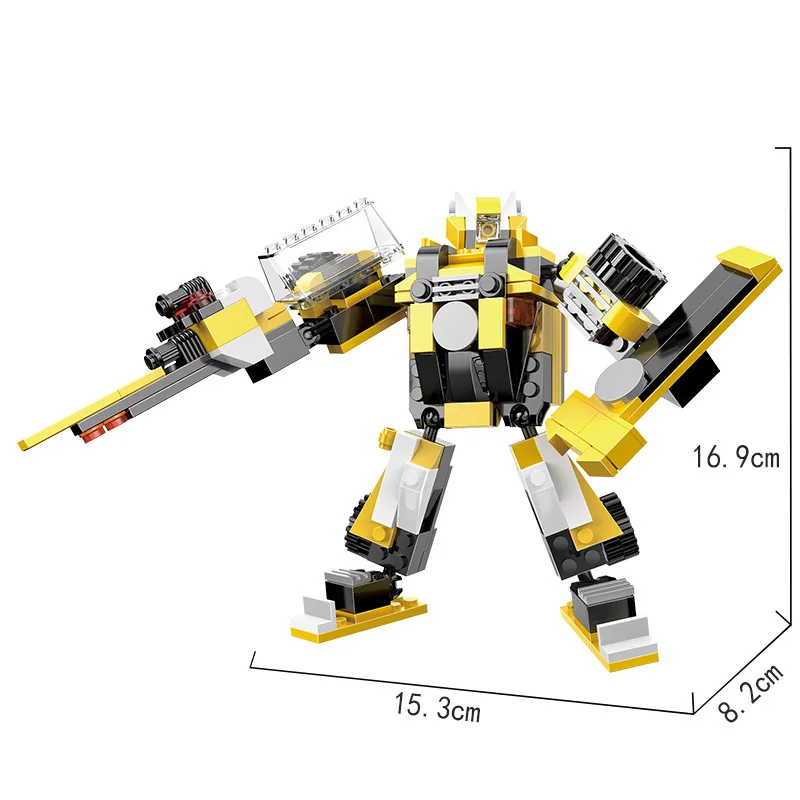 

Compatible Building Blocks 1 to 2 Transformed Mecha Cars and Small Particles Assembly Children's Building Block Toys