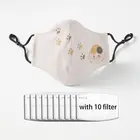 Маска МужскаяЖенская многоразовая из ткани, с принтом толстых кошек