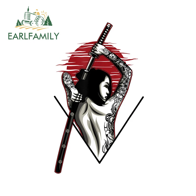 

EARLFAMILY 13cm for Samurai Car Decal Comical Stickers Personality Creative Sticker Car Door Protector Interesting Decoration