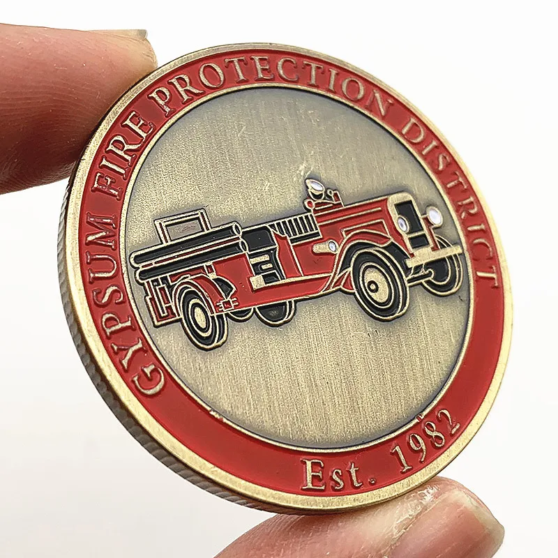 Новый американский гипсовый район защиты от огня монета побить автомобиль