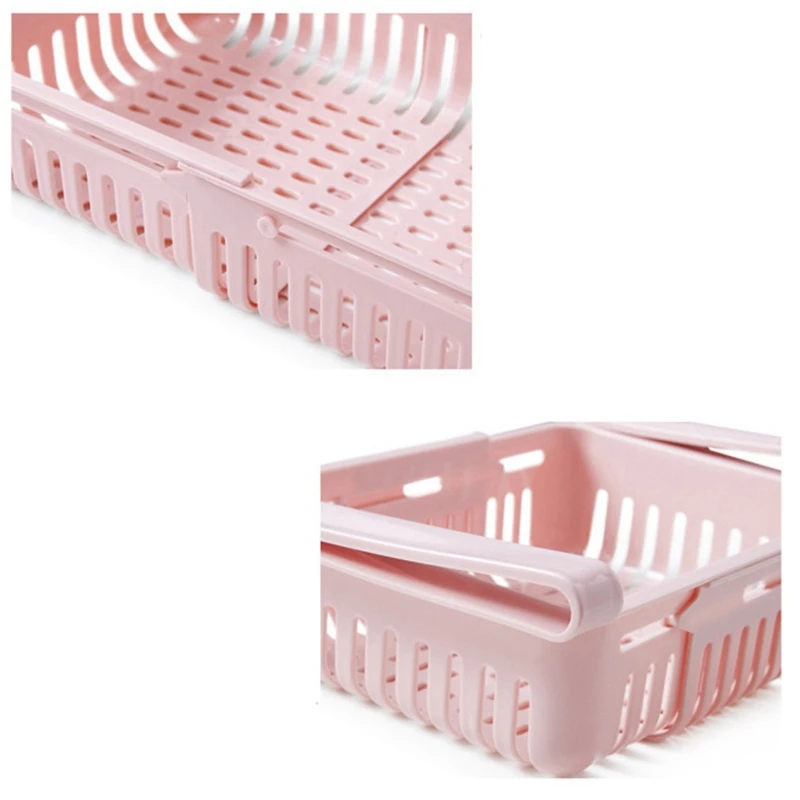

6Pcs Fridge Storage Box,Fridge Shelf Holder Storage Box Pull-Out Drawers Fresh Spacer Layer Storage Rack