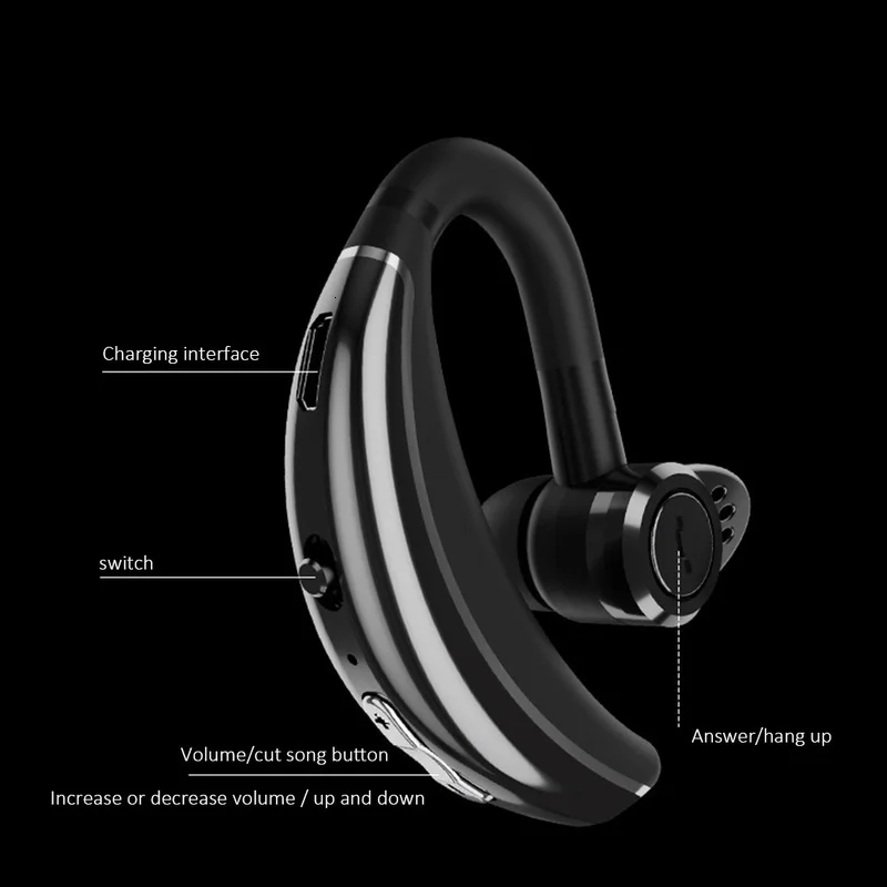 Q8 Bluetooth наушники с микрофоном голосовым управлением Беспроводная гарнитура для