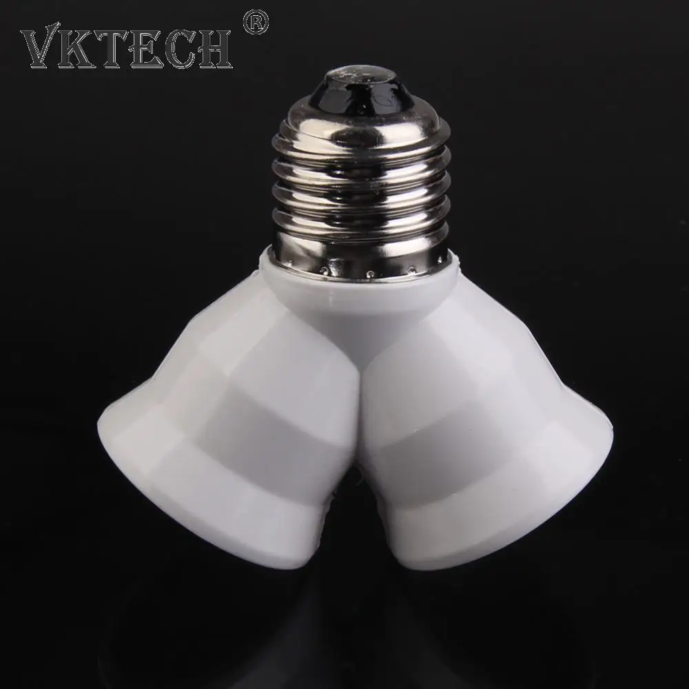 

E27 Base Light Lamp Bulb Socket 1 to 2 Splitter Adapter Converter Socket