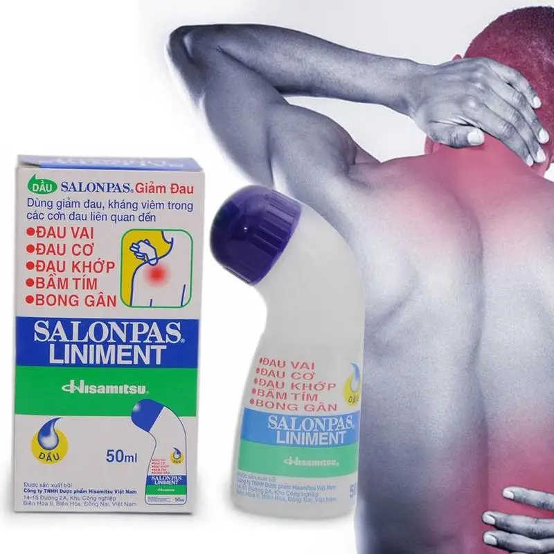 50 мл обезболивающее плечо для облегчения боли в мышцах Salonpas лосьон Линимент ролл жесткая боль Специальный дизайн для спортсмена