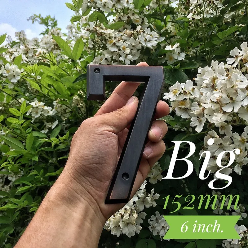 Старый Бронзовый 152 мм очень большой номер дома дверного адреса цинковый сплав с