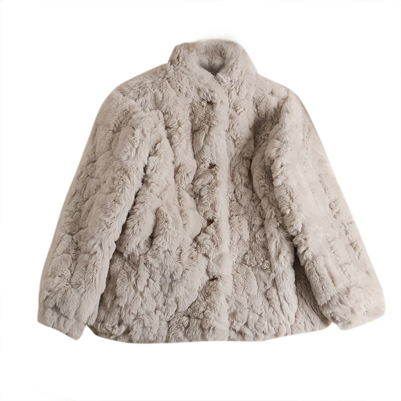 Высококачественное модное женское бархатное пальто из овечьей шерсти короткая