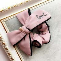 Wholesale Korean Brand Women Girl Elastic Hair Bands Sweet Love Jewelry Bow Ring Rope Bracelet Rubber Band Lady Accessories