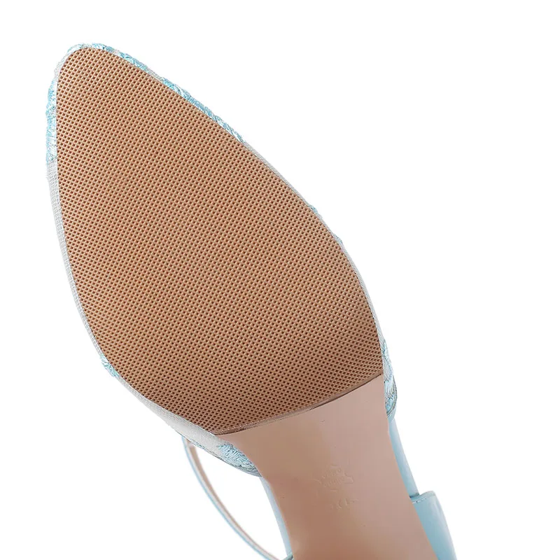 Женские сетчатые туфли Phoentin на каблуках 2020 пикантные Лоскутные кожаные высоком