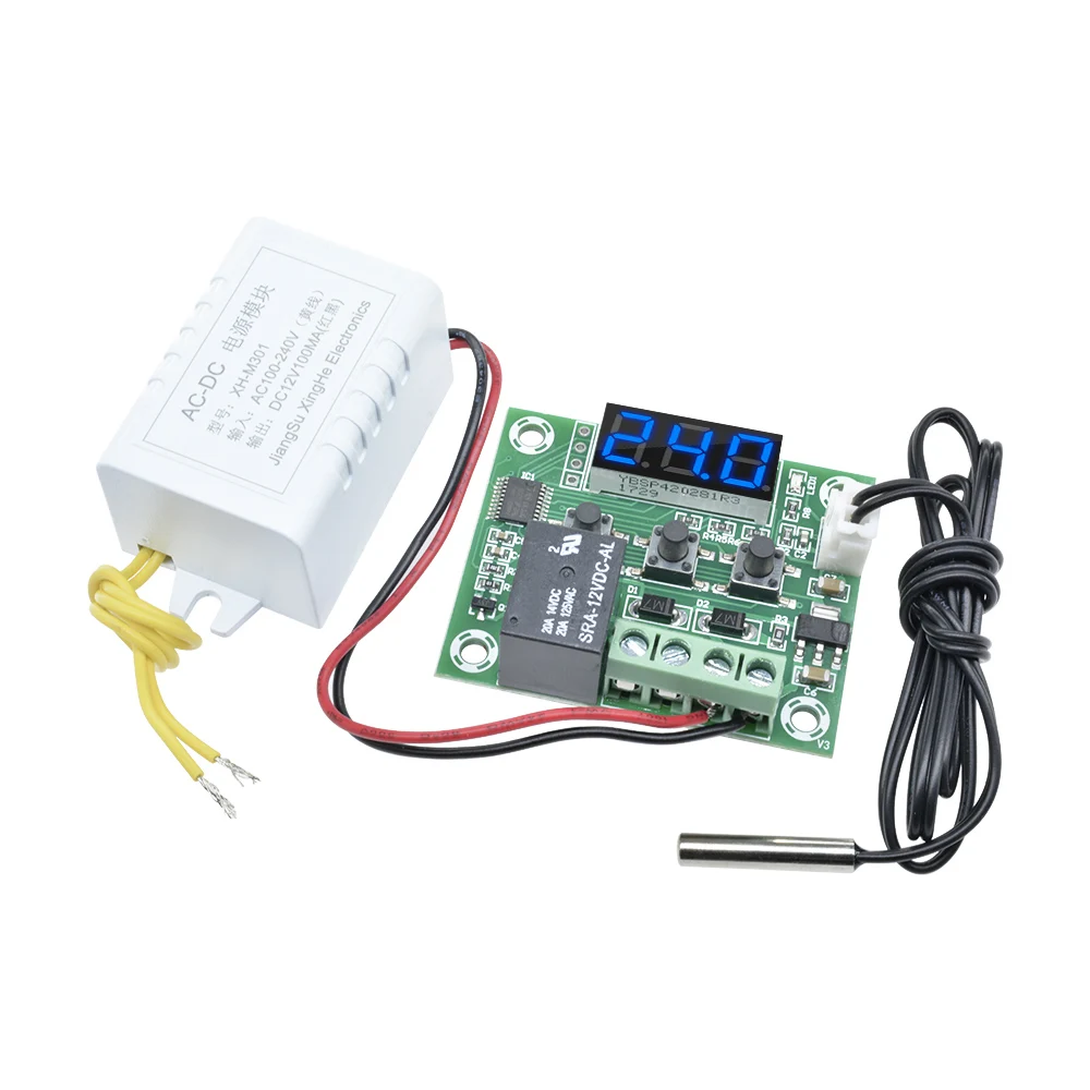 Цифровой температурный контроллер W1209 Термостат светодиодный ным дисплеем