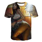 Новинка лета 2021, сексуальные футболки с коротким рукавом с принтом для мужчин и девочек, красивые топы для девочек, футболки с 3D принтом побега