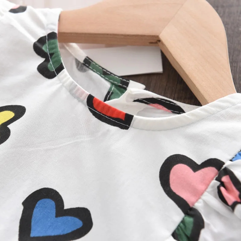 Bear Leader-disfraces informales de primavera para ni&ntilde;as, vestidos con estampado de coraz&oacute;n, volantes, ropa de Oto&ntilde;o de 2 a 7 a&ntilde;os-2