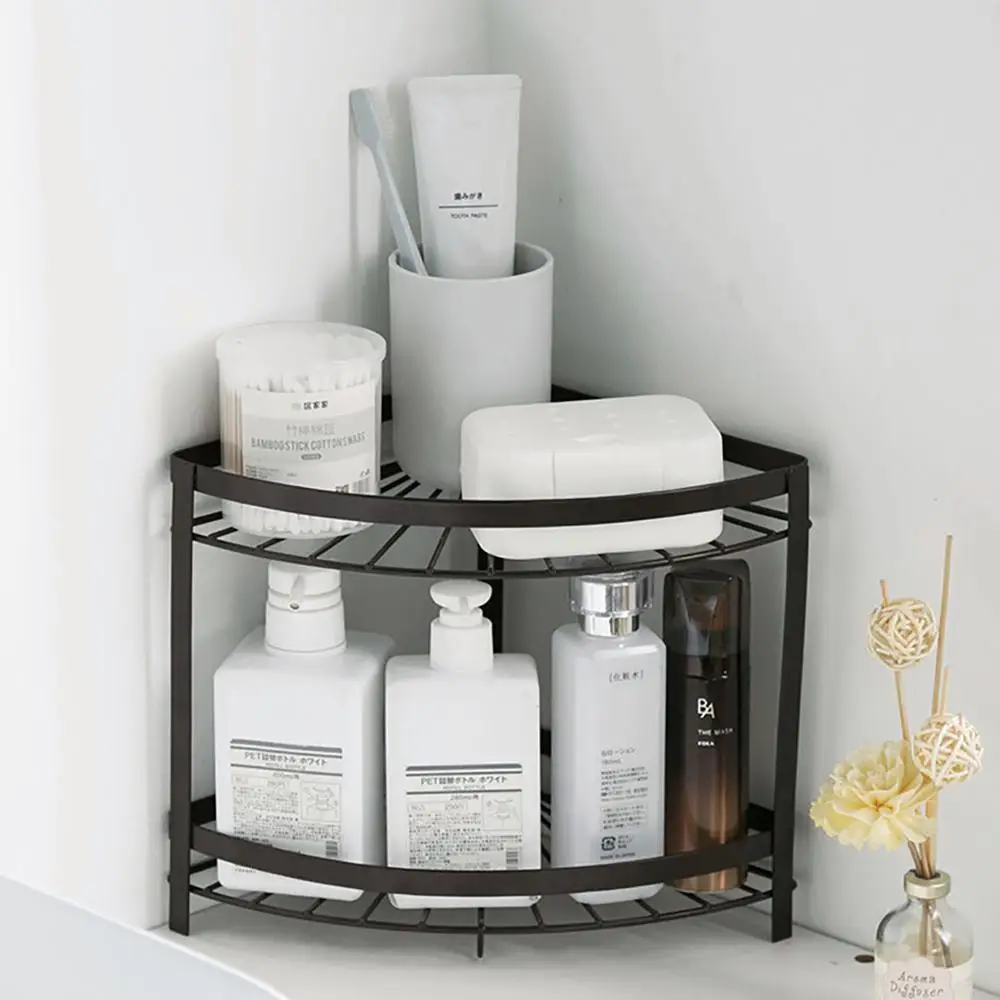 Высококачественная железная полка для ванной комнаты Настольный стеллаж