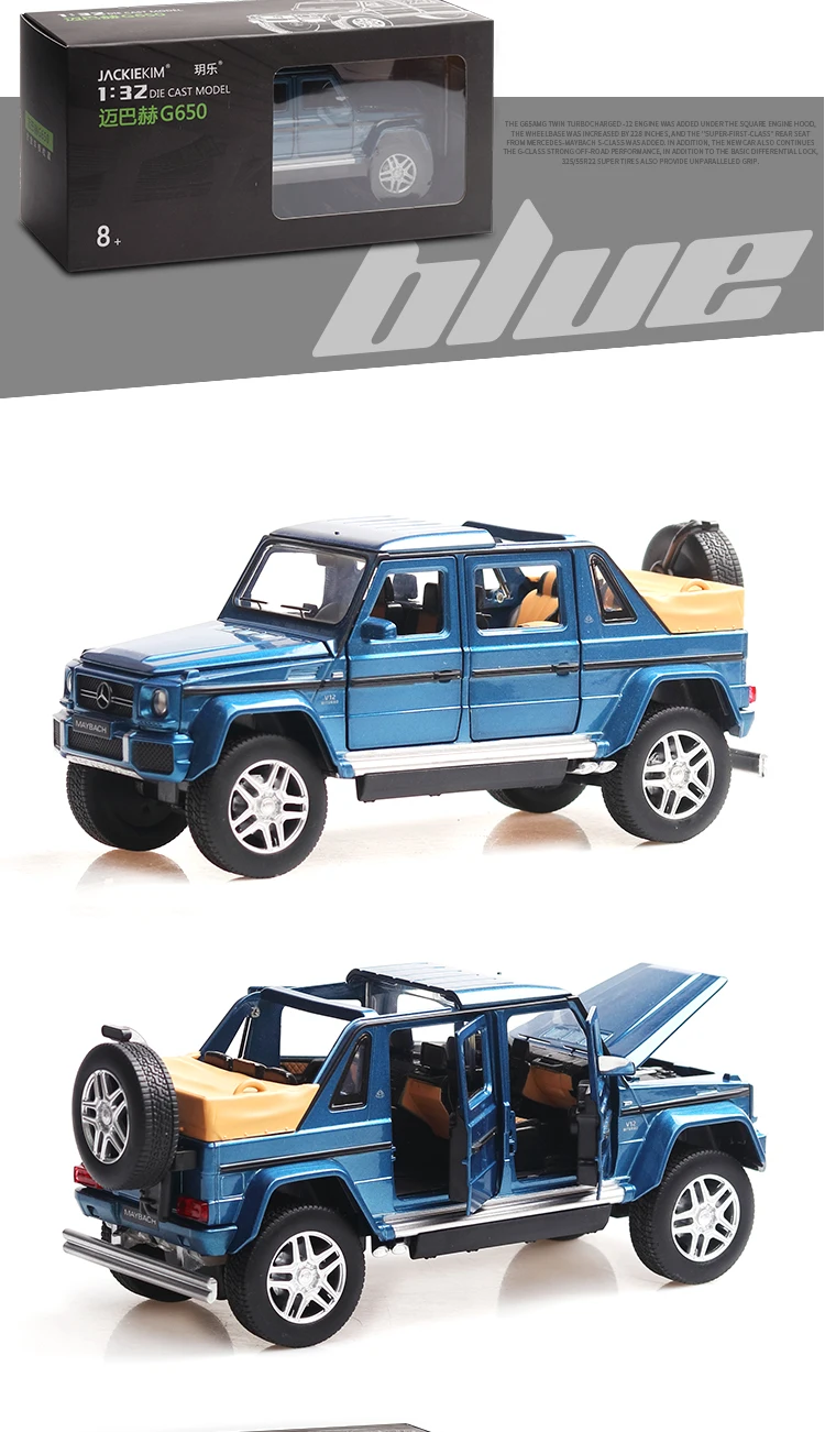 1:32 Новинка Maybach G650 литая модель автомобиля литая под давлением игрушка автомобильный звуковой светильник оттягивающийся автомобиль для мальчиков Детский подарок автомобиль игрушки колесо