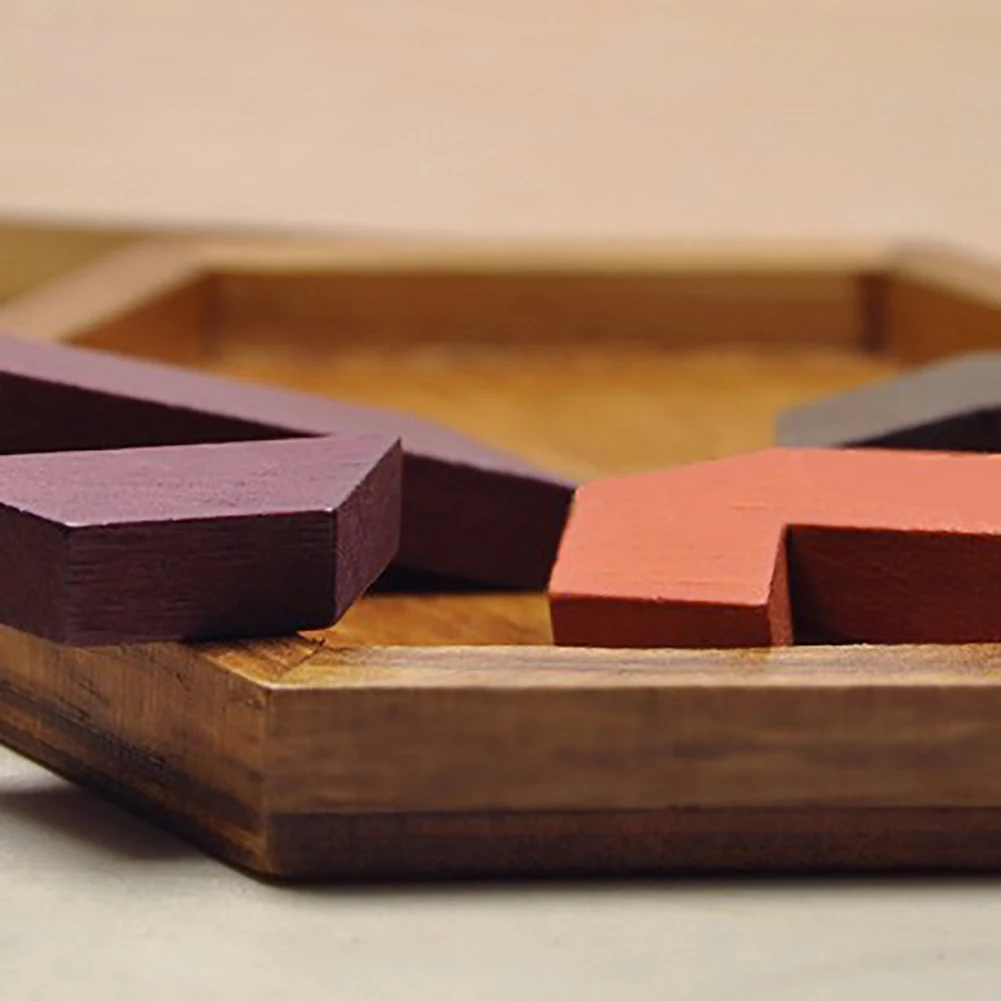 Деревянная доска детская головоломка геометрическая форма игра-пазл обучающая