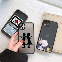 hunter x hunter hxh gon killua anime phone cases matte transparent for iphone 7 8 11 12 13 plus mini x xs xr pro max cover