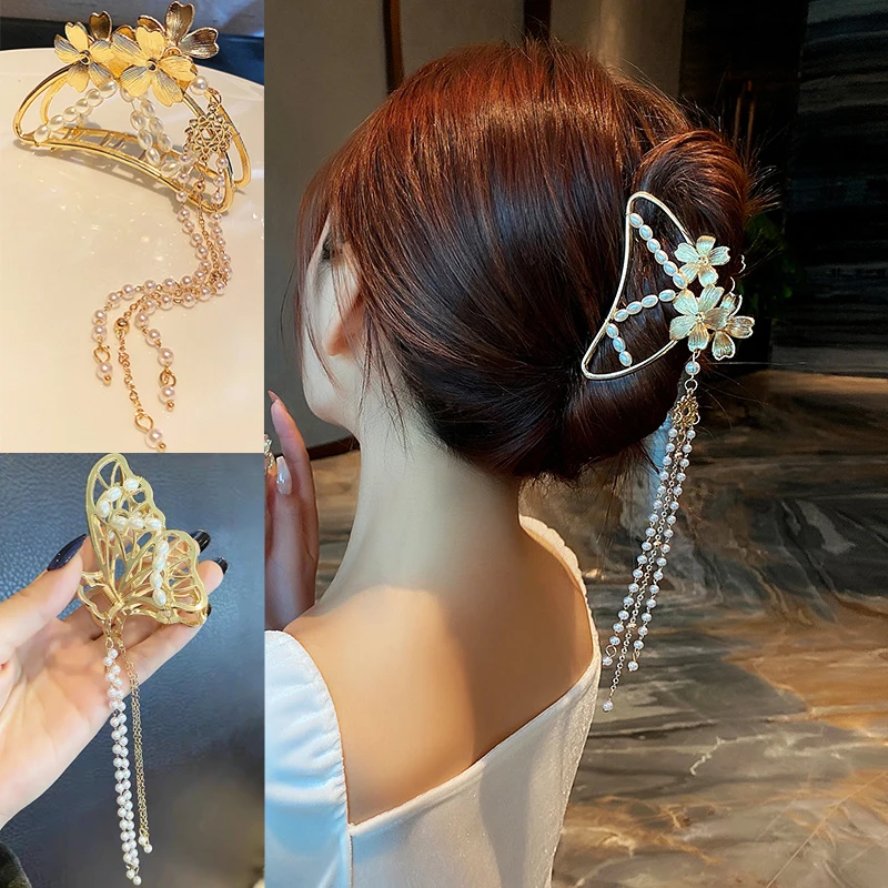 

Elegant Butterfly Fringing Metal Hair Claw Clip Hair Barrette Hair Accessories For Girls