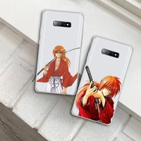 japan anime rurouni kenshin phone case transparent for samsung galaxy a s 7 8 11 21 50 30 81 51 90 5g 20 e ultra m60s