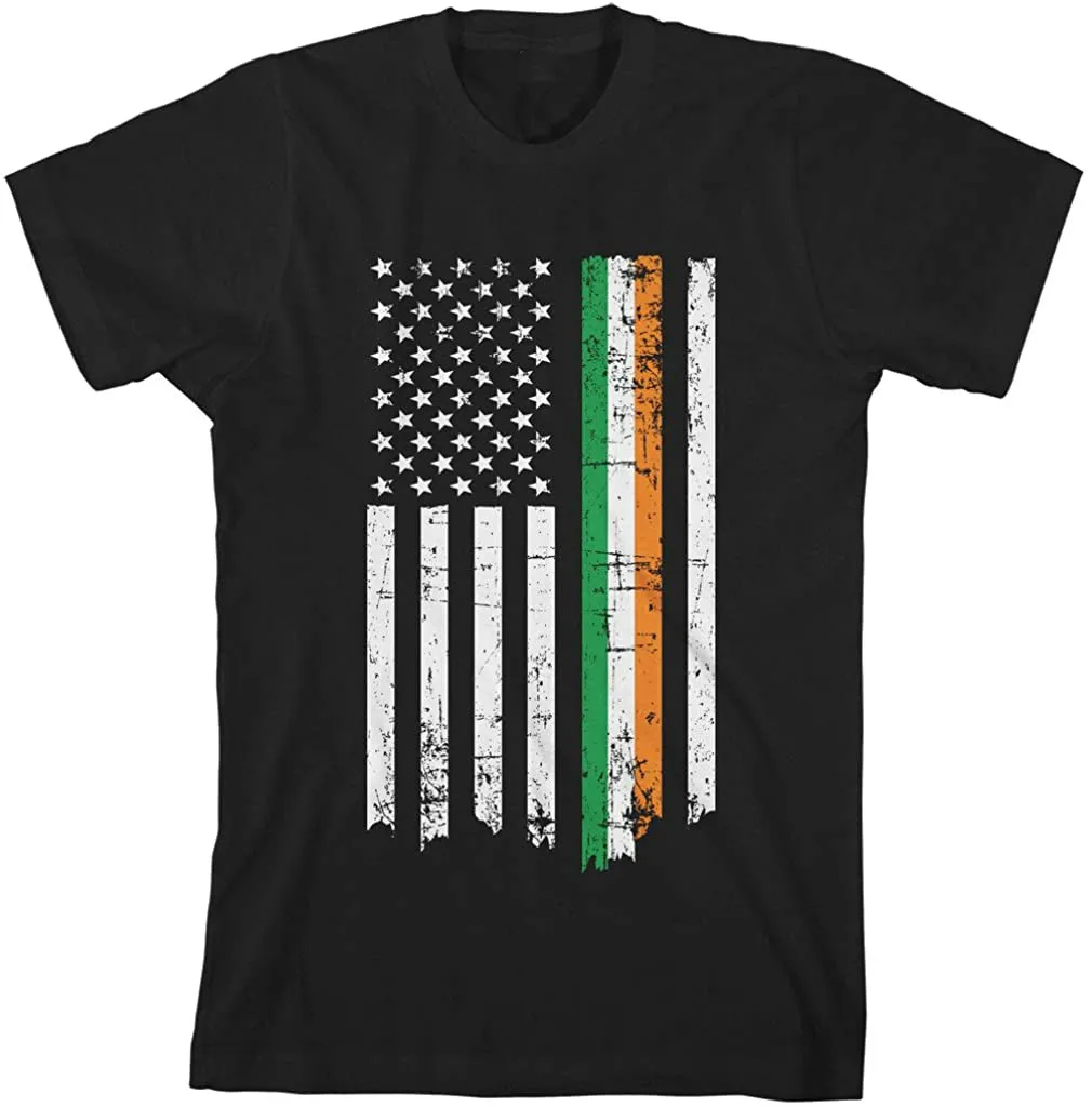 

Irish American Flag Men's T-Shirt Summer Cotton Short Sleeve O-Neck Unisex T Shirt New Gift S-3XL