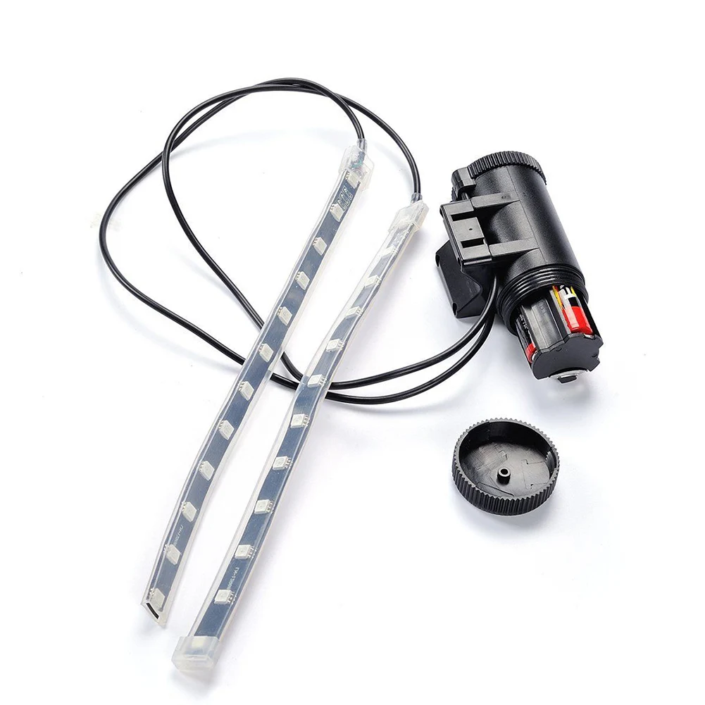 MTB Bike Bicycle Front Rear Fork 12-LED 8 Modes 5 Colors Strip Light Bar Wheel Decor Lamp Велосипедная световая панель