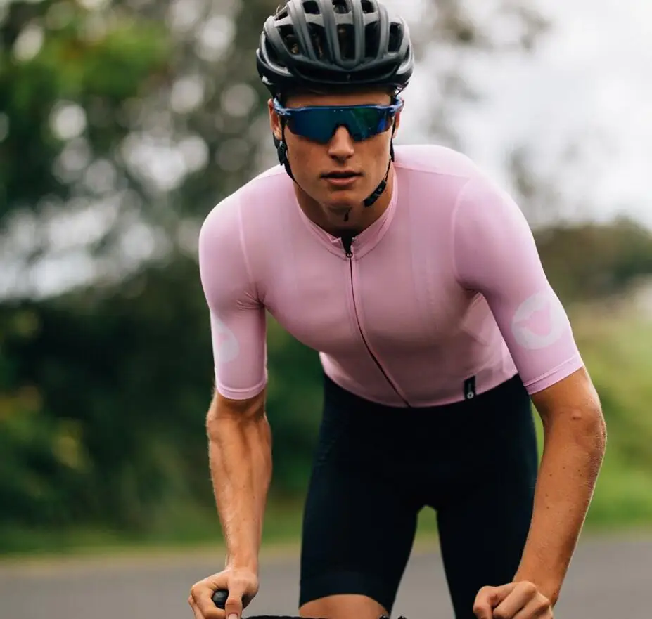 2021 Black sheep pro team areo cycling jersey short sleeve new aero race cut with lightweight fabric for men and women pink | Спорт и