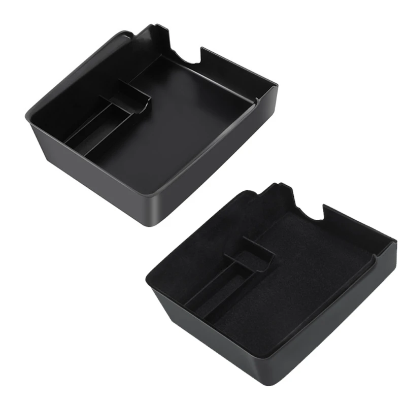 

Q9QD Car Central Armrest Seat Storage Organizer Trays Black Hidden Drawer Box Suitable for Model 3 Y Interior Accessories