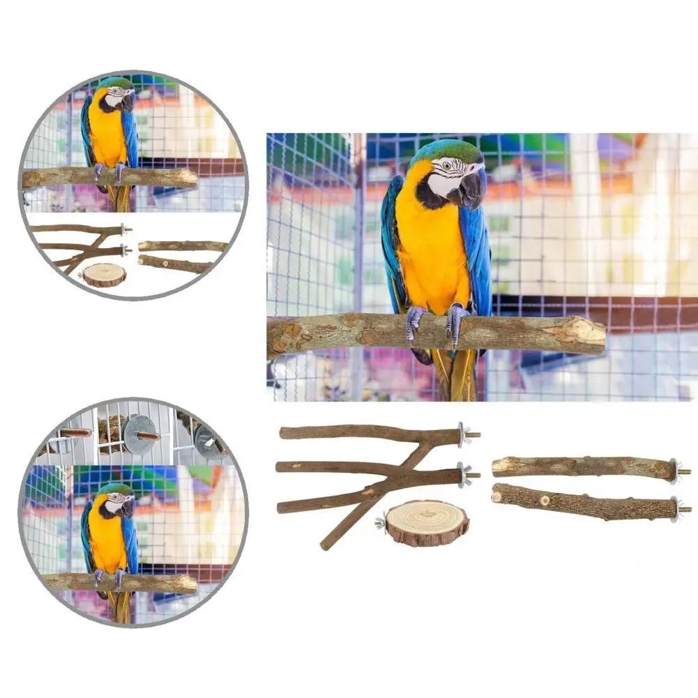 

Bird Perches Cage Accessories Parrot Perches Multi-use Play Ground Eco-friendly Bird Cage Stand Sticks