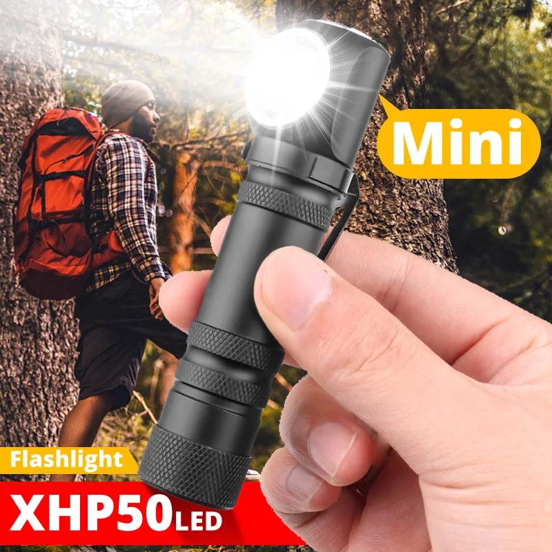 Muti-Function EDC Work Lamp Magnet USB Flashlight Portable XHP50 LED headlight 3 modes pen holder torch Built-in 1800mAH battery
