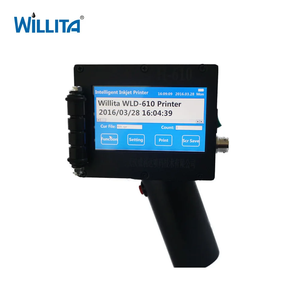 Высокое разрешение ручной струйный принтер для пластиковых деревянных бумажных