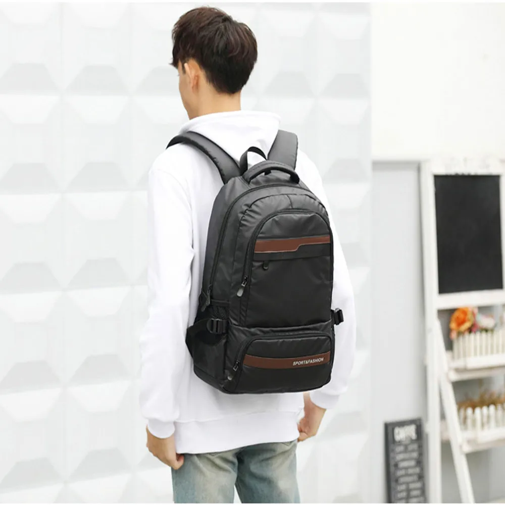 

Man's Bagpacks Bookbag Men USB Charging 15.6 Inch Laptop Backpack Large Capacity Waterproof Travel Bag