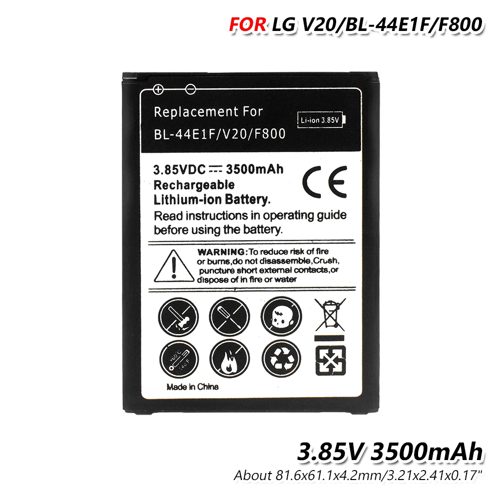 Оригинальный литиевый BL 44E1F Аккумулятор для замены батарей LG V20 H990 F800 VS995 US996 LS997