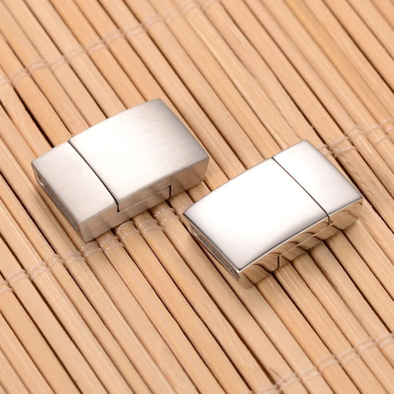 

5Sets Rectangle Stainless Steel Strong Magnetic Clasps End Clasp Buckle Connector For Leather Cord Bracelet Jewelry Making