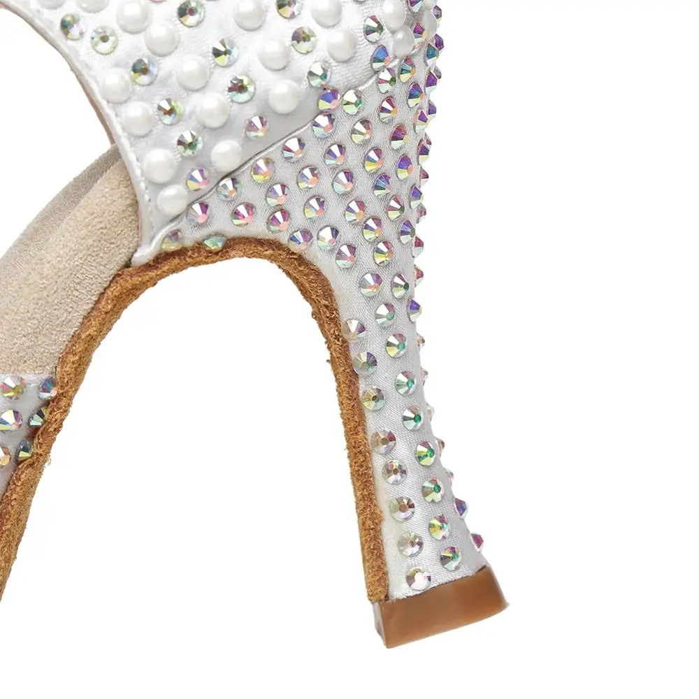 Новинка Обувь для латинских танцев Женская обувь Стразы бальных