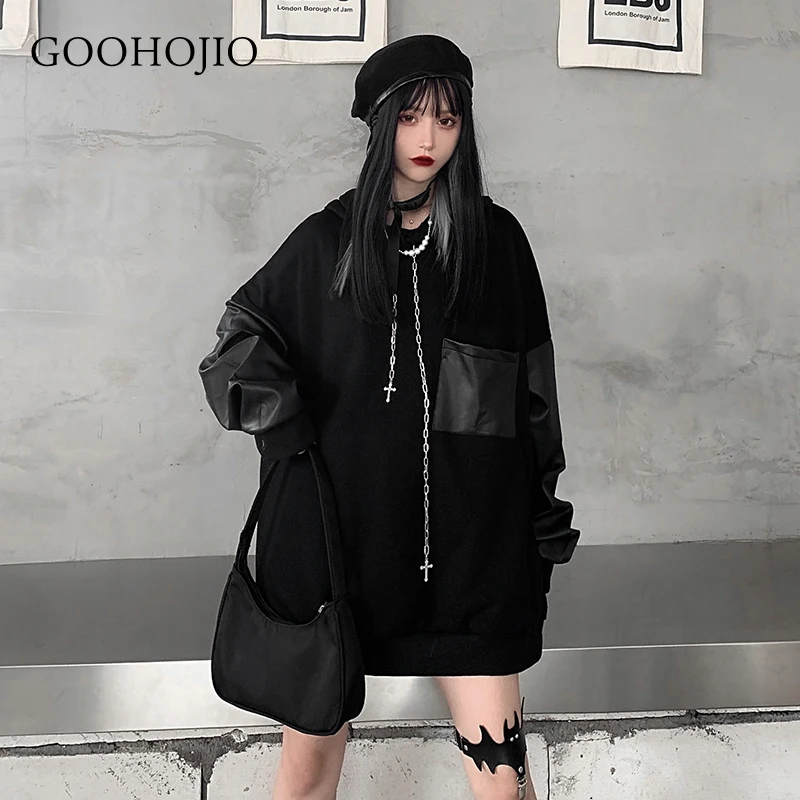 

GOOHOJIO 2021 Spring Autumn All-match Hoodies Women Loose Vintage Women Sweatshirts Oversized Fashionable Pullover for Couple
