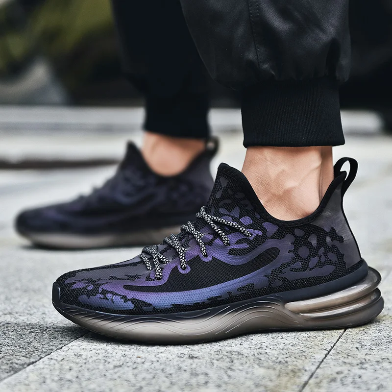 

Zapatos Casuales Spring Casual Shoes Sneakers Sneaker Sport Solid White Fashion Knitting Men Men's Sports