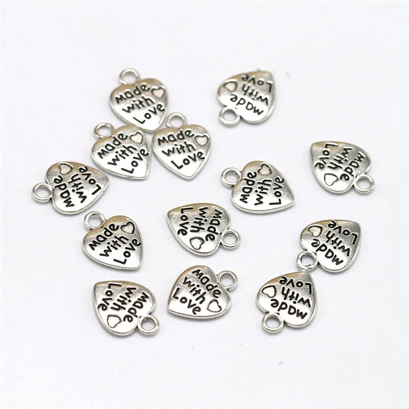 

100 шт./лот Подвески ручной работы с надписью «Love» для браслетов и ожерелий, аксессуары для изготовления ювелирных изделий