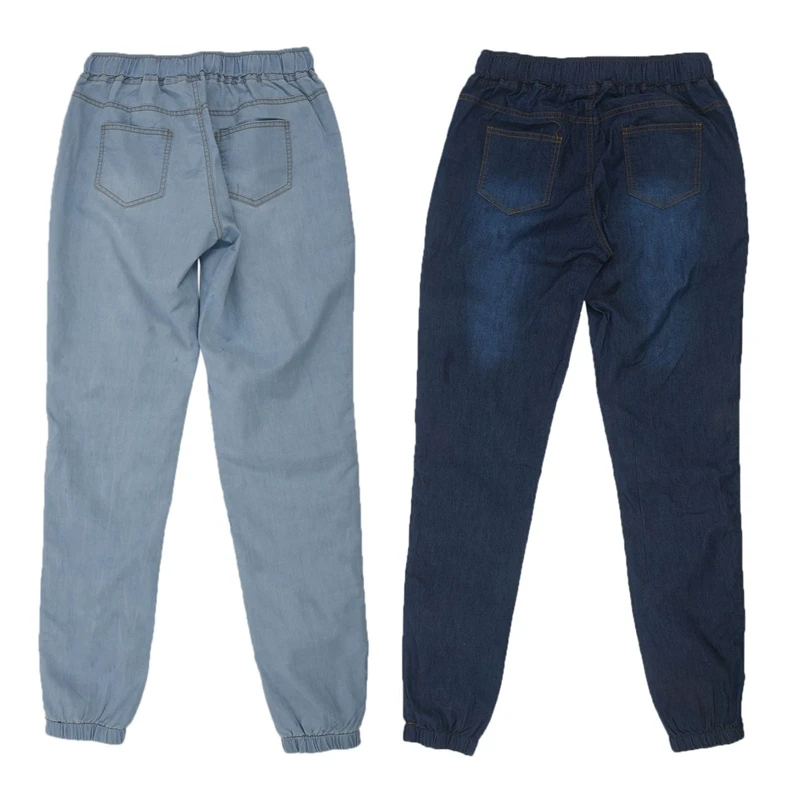 2 шт. Женские повседневные штаны для бега на шнурке джинсы с эластичной талией