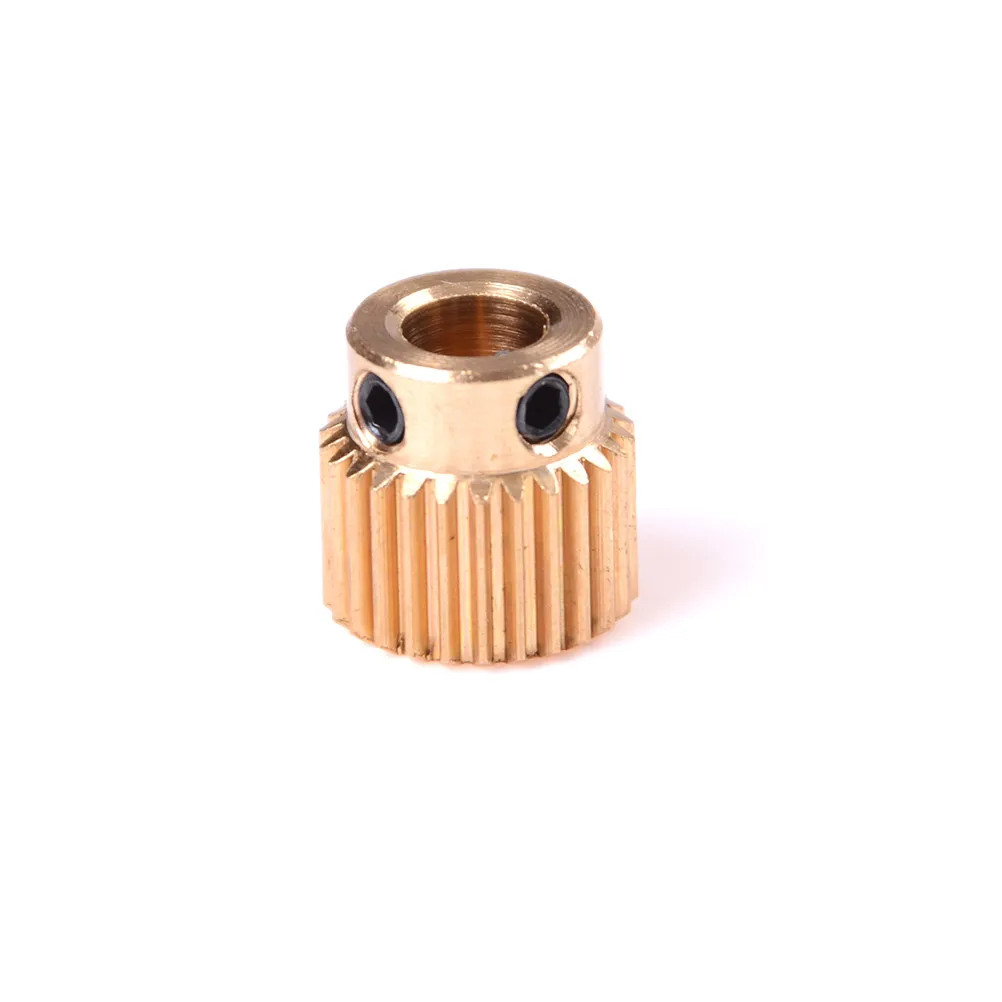 

Copper Extrusion Head Gear 26 Tooth Bore 5mm 3D Printers Accessories Parts Diameter 11mm For MK8 Extruder Part 26Teeth Brass