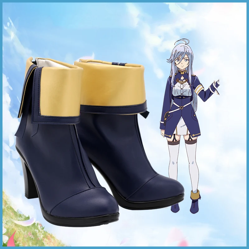 

86- Eighty Six - Cos Heroine Vladilena Milize Shoes Cosplay Fashion Boots Leather Shoes Anime Peripheral High Heeled Shoes