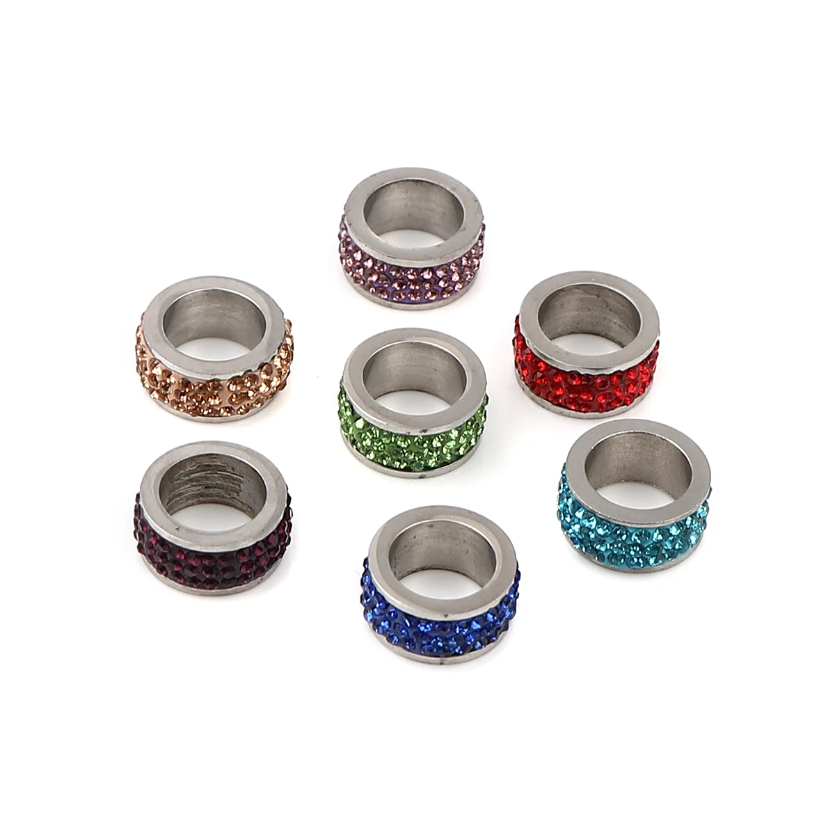 

1PC Stainless Steel Beads For Earrings Necklace Making Round Silver Color Jewelry DIY Beads Findings 13mm Dia.