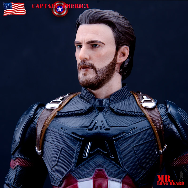 Сумасшедшие игрушки Marvel мстители капитан американская статуя ПВХ фигурка