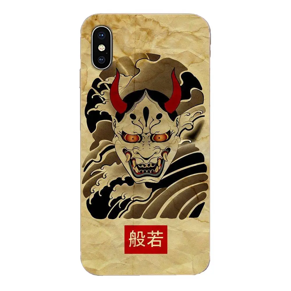 Маска Hannya Demon из мягкого ТПУ Противоударная для Galaxy Note 10 A10E A10S A20S A30S A40S A50S A6S A70S A730 A8S