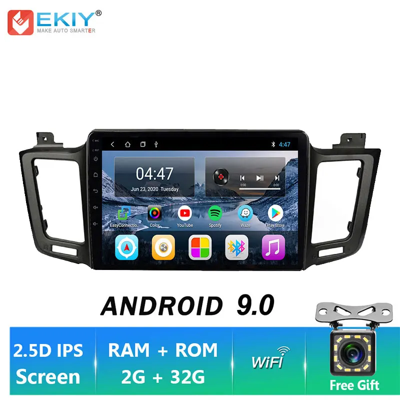 

EKIY 2DIN Android 9,0 4G WIF Автомобильная магнитола для Toyota RAV4 2012-2017 стерео Мультимедиа Видео GPS навигации пусть 360 Камера головное устройство
